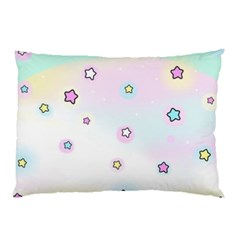 Stars Cute Pastel Pattern Rainbow Pillow Case by Loisa77