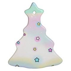 Stars Cute Pastel Pattern Rainbow Ornament (christmas Tree)  by Loisa77