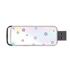 Stars Cute Pastel Pattern Rainbow Portable Usb Flash (two Sides) by Loisa77