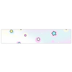 Stars Cute Pastel Pattern Rainbow Small Premium Plush Fleece Scarf by Loisa77