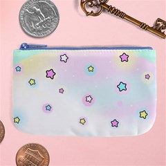 Stars Cute Pastel Pattern Rainbow Large Coin Purse by Loisa77