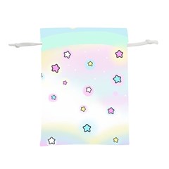 Stars Cute Pastel Pattern Rainbow Lightweight Drawstring Pouch (l) by Loisa77