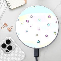 Stars Cute Pastel Pattern Rainbow Wireless Fast Charger(white) by Loisa77