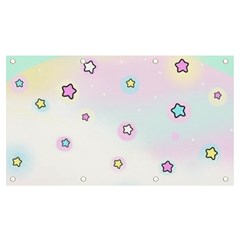 Stars Cute Pastel Pattern Rainbow Banner And Sign 7  X 4  by Loisa77