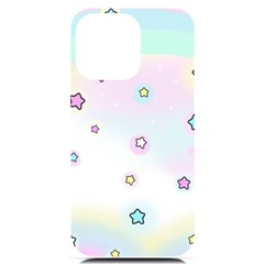 Stars Cute Pastel Pattern Rainbow Iphone 14 Pro Max Black Uv Print Case by Loisa77