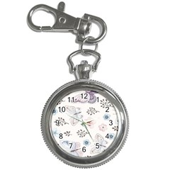 Butterflies Cute Flower Pastel Pattern Key Chain Watches by Loisa77