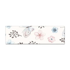 Butterflies Cute Flower Pastel Pattern Sticker (bumper)