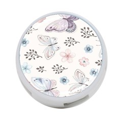 Butterflies Cute Flower Pastel Pattern 4-port Usb Hub (two Sides) by Loisa77