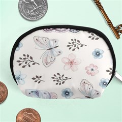 Butterflies Cute Flower Pastel Pattern Accessory Pouch (medium) by Loisa77