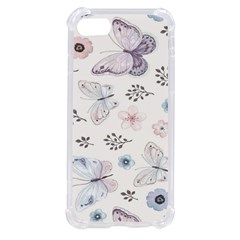 Butterflies Cute Flower Pastel Pattern Iphone Se by Loisa77