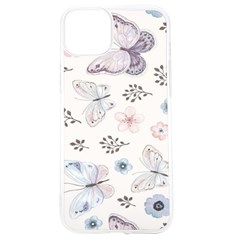 Butterflies Cute Flower Pastel Pattern Iphone 15 Tpu Uv Print Case by Loisa77