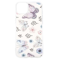 Butterflies Cute Flower Pastel Pattern Iphone 15 Pro Tpu Uv Print Case