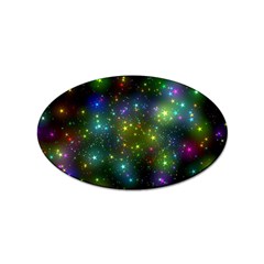 Stars Coloured Lights Background Sticker (oval) by Loisa77