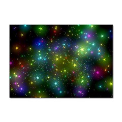 Stars Coloured Lights Background Sticker A4 (100 Pack) by Loisa77