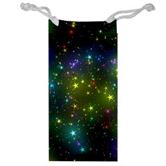 Stars Coloured Lights Background Jewelry Bag by Loisa77