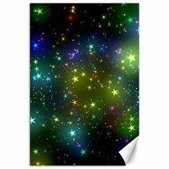 Stars Coloured Lights Background Canvas 24  X 36  by Loisa77