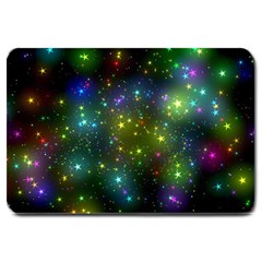 Stars Coloured Lights Background Large Doormat by Loisa77