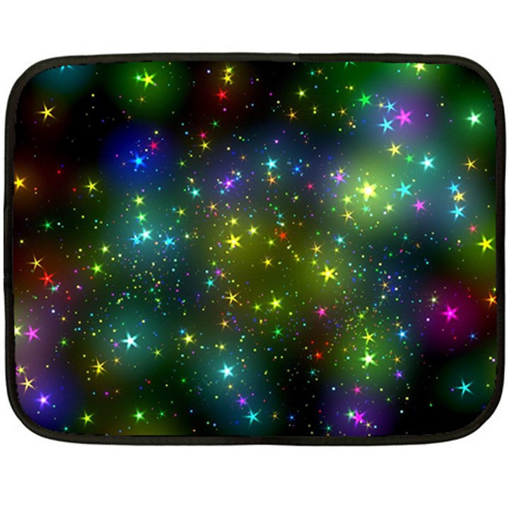 Stars Coloured Lights Background Two Sides Fleece Blanket (Mini)