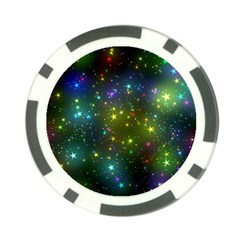 Stars Coloured Lights Background Poker Chip Card Guard (10 Pack) by Loisa77