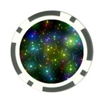 Stars Coloured Lights Background Poker Chip Card Guard (10 pack) Front