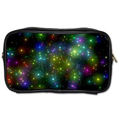 Stars Coloured Lights Background Toiletries Bag (one Side) by Loisa77