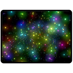 Stars Coloured Lights Background Fleece Blanket (large) by Loisa77