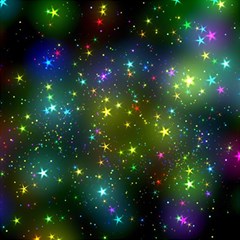 Stars Coloured Lights Background Play Mat (rectangle) by Loisa77