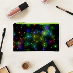 Stars Coloured Lights Background Cosmetic Bag (xs) by Loisa77