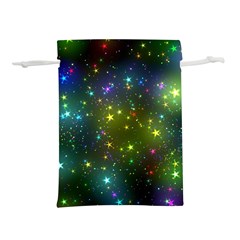 Stars Coloured Lights Background Lightweight Drawstring Pouch (s)