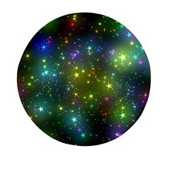 Stars Coloured Lights Background Mini Round Pill Box (pack Of 5) by Loisa77