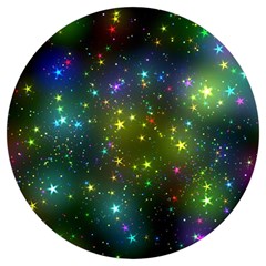 Stars Coloured Lights Background Round Trivet