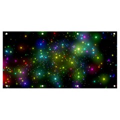 Stars Coloured Lights Background Banner And Sign 8  X 4  by Loisa77