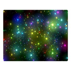 Stars Coloured Lights Background Premium Plush Fleece Blanket (large) by Loisa77