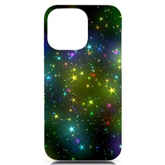 Stars Coloured Lights Background Iphone 14 Pro Max Black Uv Print Case by Loisa77