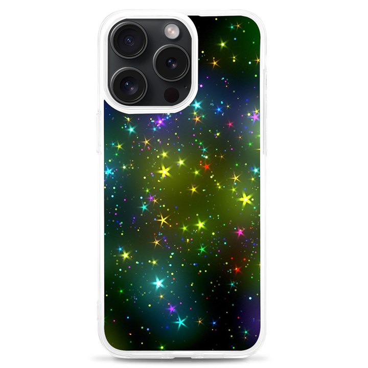 Stars Coloured Lights Background iPhone 15 Pro Max TPU UV Print Case