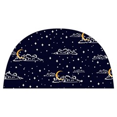 Hand Drawn Scratch Style Night-sky-with-moon-cloud Space Among-stars-seamless Pattern Vector Design Anti Scalding Pot Cap by Ket1n9