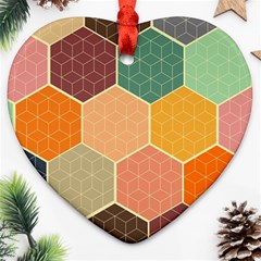 Hexagonal Pattern Vector Ornament (heart)