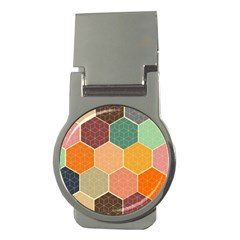 Hexagonal Pattern Vector Money Clips (round)  by Loisa77