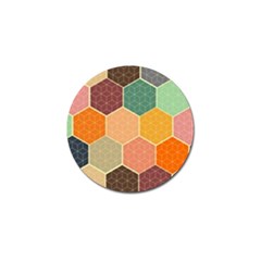 Hexagonal Pattern Vector Golf Ball Marker (4 Pack) by Loisa77