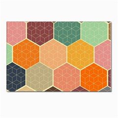 Hexagonal Pattern Vector Postcard 4 x 6  (pkg Of 10) by Loisa77