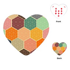 Hexagonal Pattern Vector Playing Cards Single Design (heart)