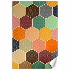 Hexagonal Pattern Vector Canvas 24  X 36  by Loisa77