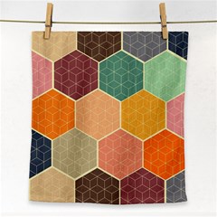 Hexagonal Pattern Vector Face Towel by Loisa77