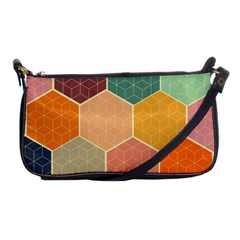 Hexagonal Pattern Vector Shoulder Clutch Bag by Loisa77