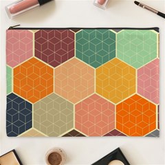 Hexagonal Pattern Vector Cosmetic Bag (xxxl) by Loisa77