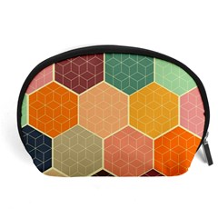 Hexagonal Pattern Vector Accessory Pouch (large) by Loisa77