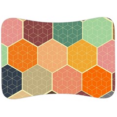 Hexagonal Pattern Vector Velour Seat Head Rest Cushion by Loisa77