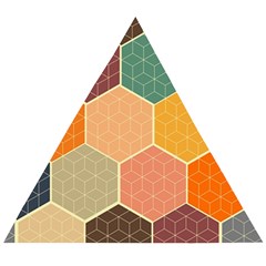 Hexagonal Pattern Vector Wooden Puzzle Triangle by Loisa77