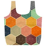 Hexagonal Pattern Vector Full Print Recycle Bag (XXXL) Front