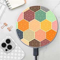 Hexagonal Pattern Vector Wireless Fast Charger(white) by Loisa77